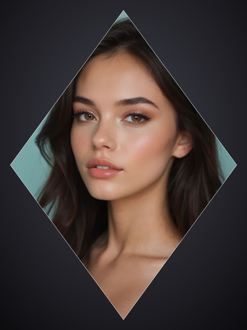 Young adult topless close-up portrait