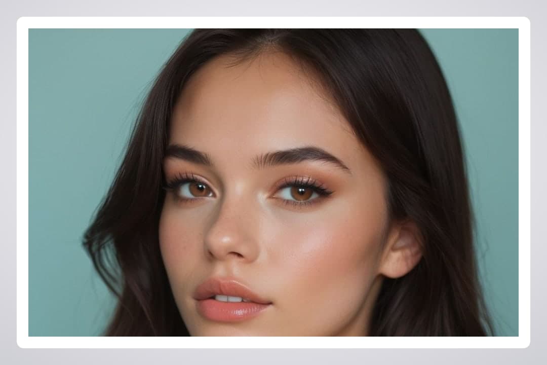 Slim waist-up portrait close-up