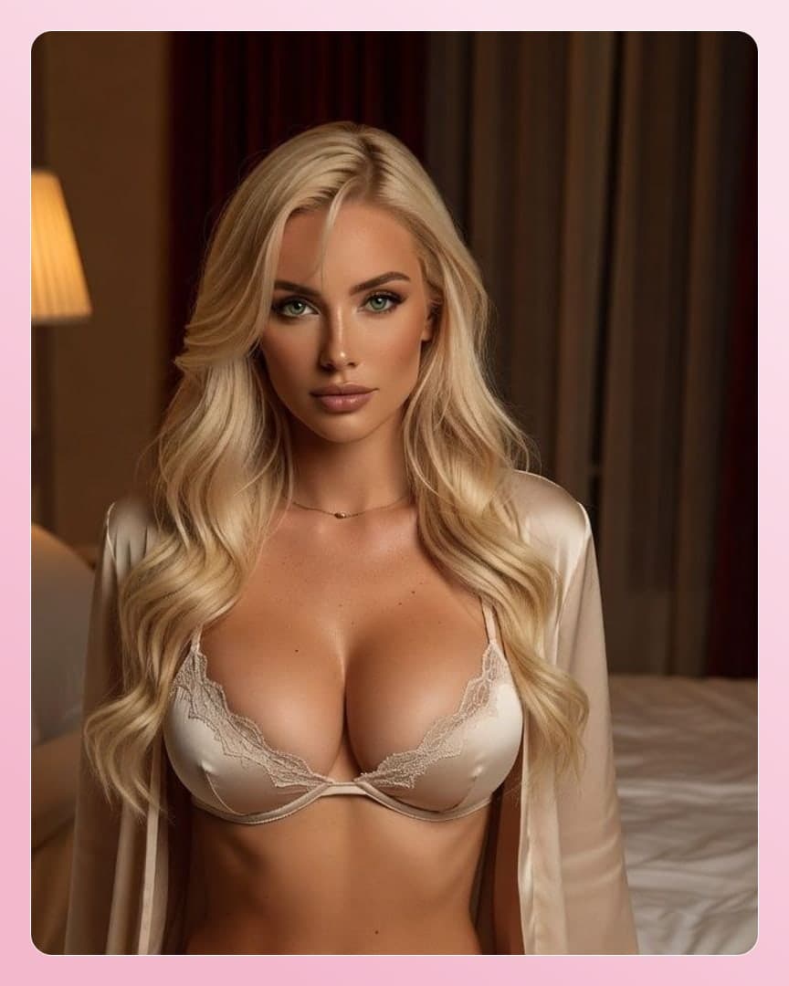 Waist-up satin robe portrait