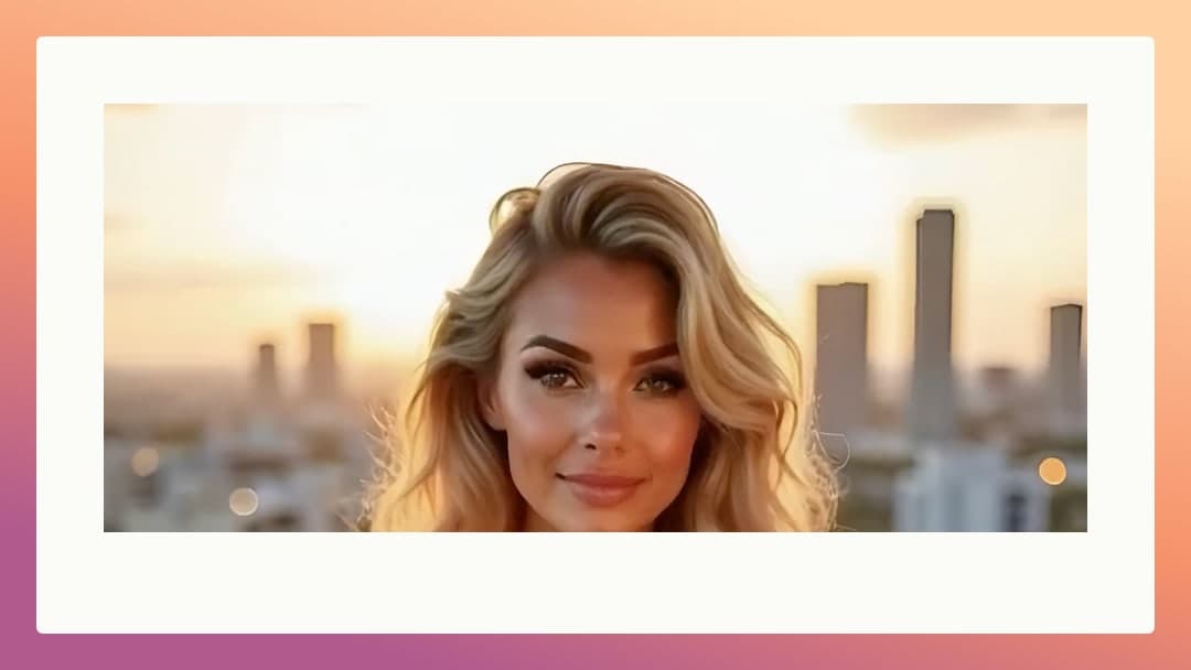 Curvy blonde selfie at sunset