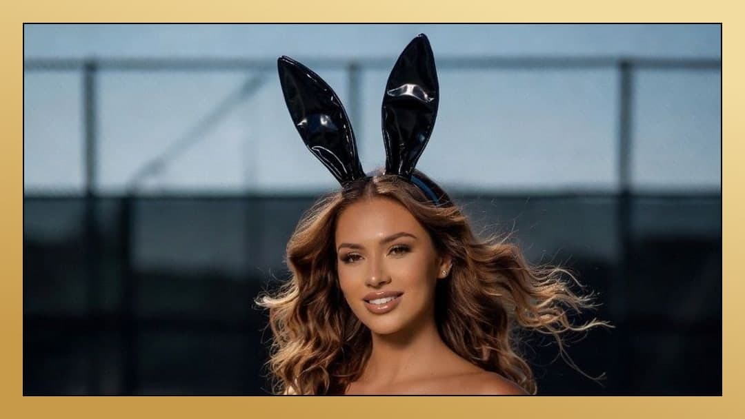 Topless bunny ears outdoor portrait