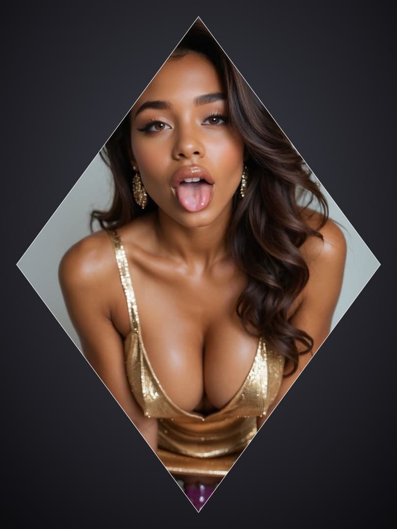 College vibe gold sequin cleavage