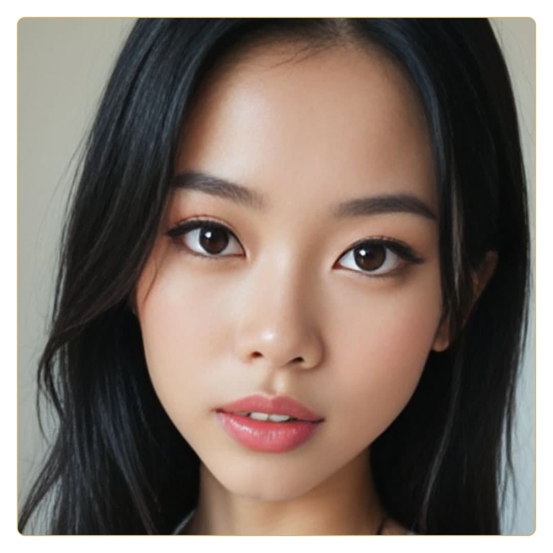 Early 20s Korean close-up beauty