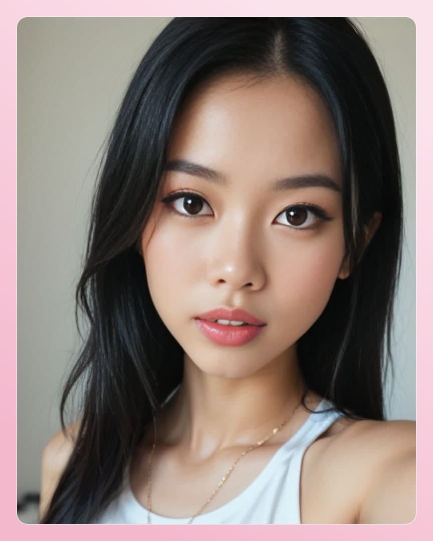Early 20s Korean close-up selfie