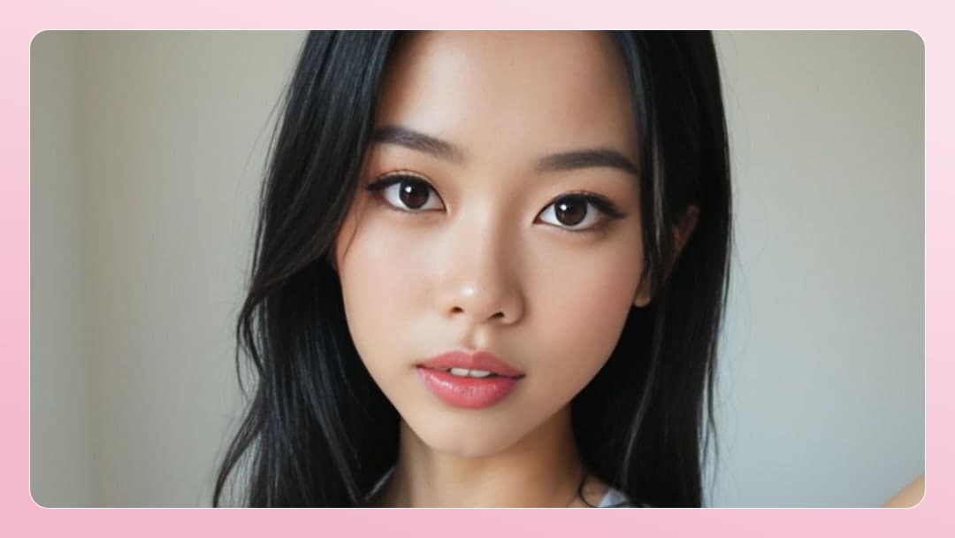 Curvy Korean portrait close-up