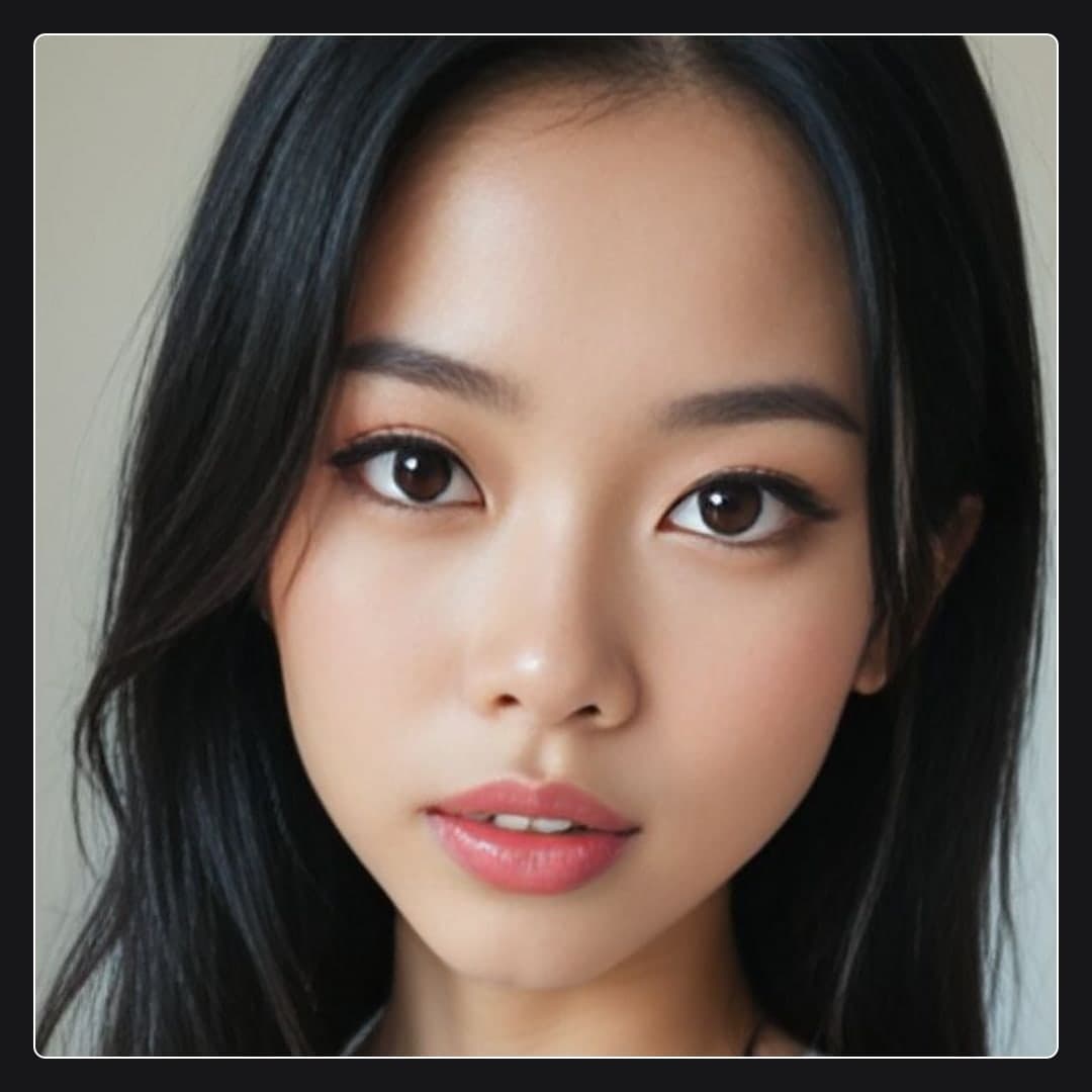 Curvy Asian beauty close-up