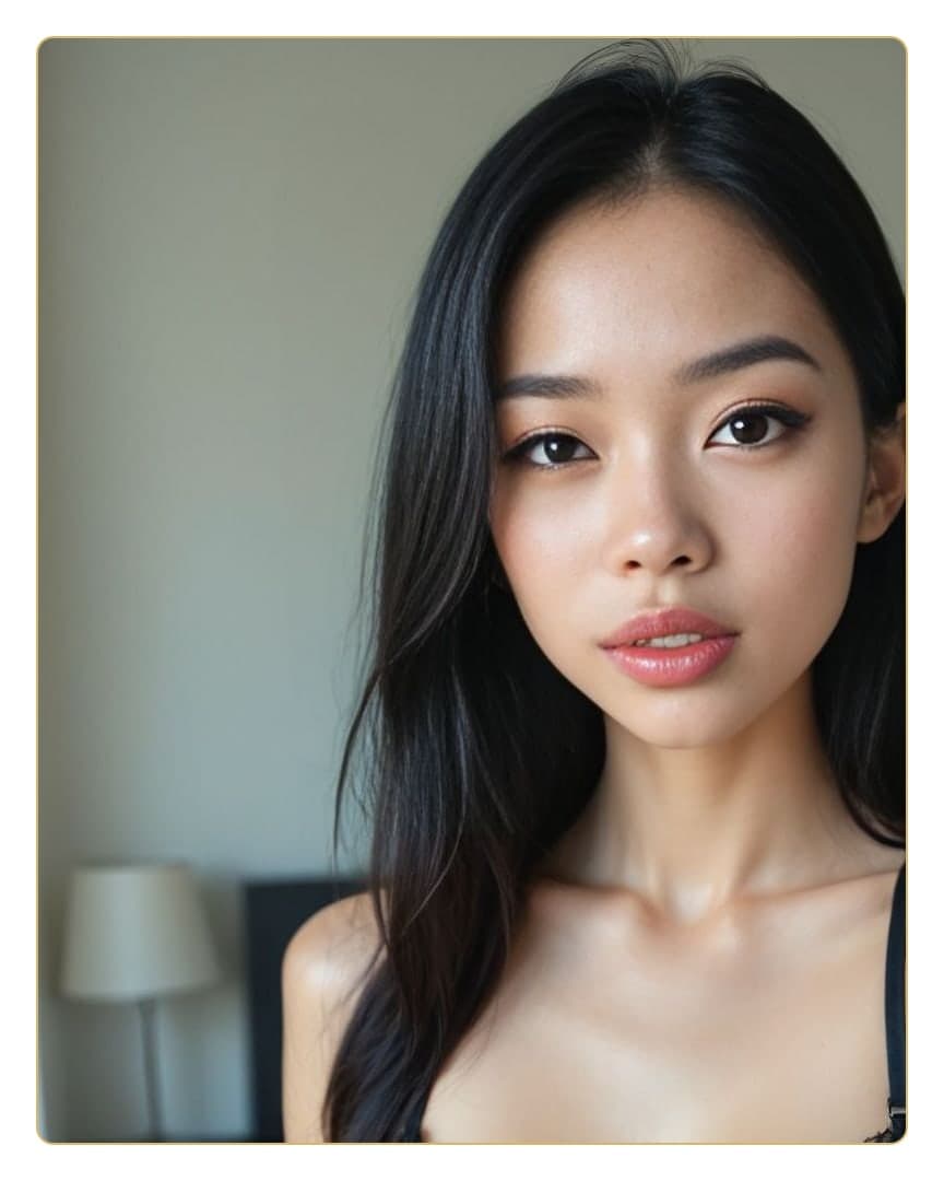Close-up portrait bare shoulder