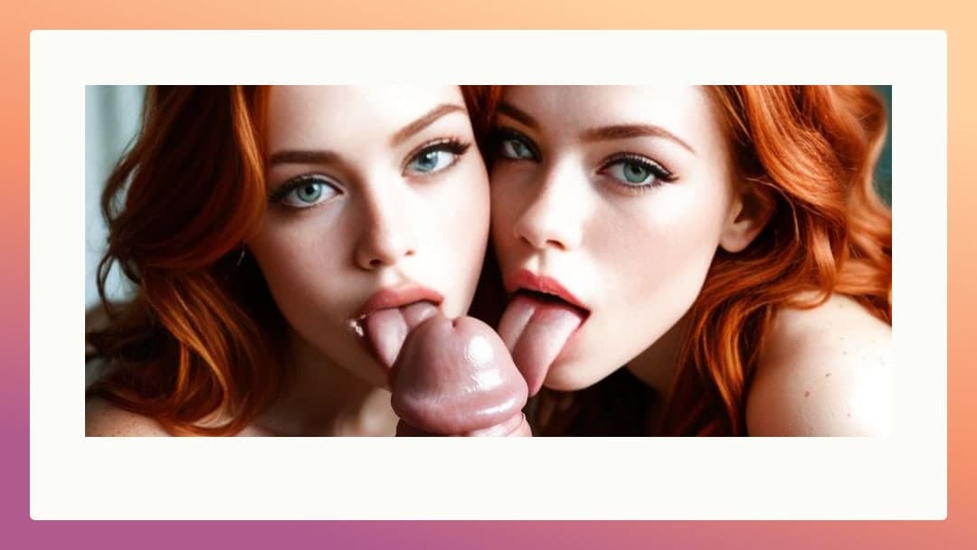 College redheads licking cock POV