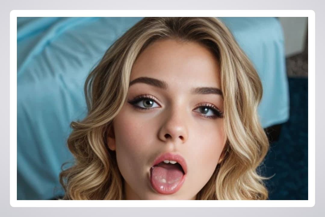 Blonde athletic body on blue sheets