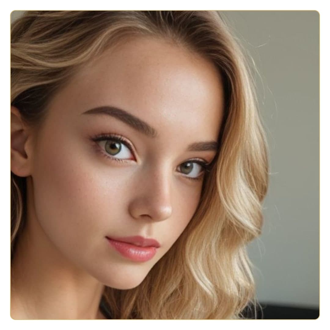 Blonde beauty close-up headshot
