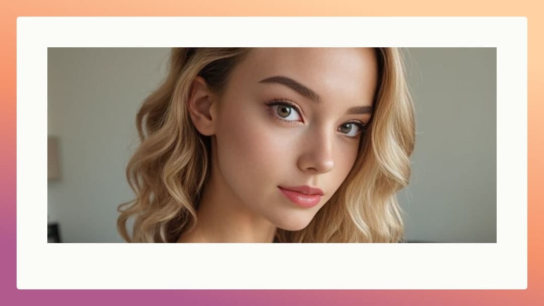 Blonde portrait with green eyes