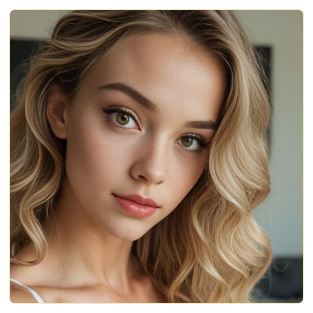Blonde close-up beauty headshot