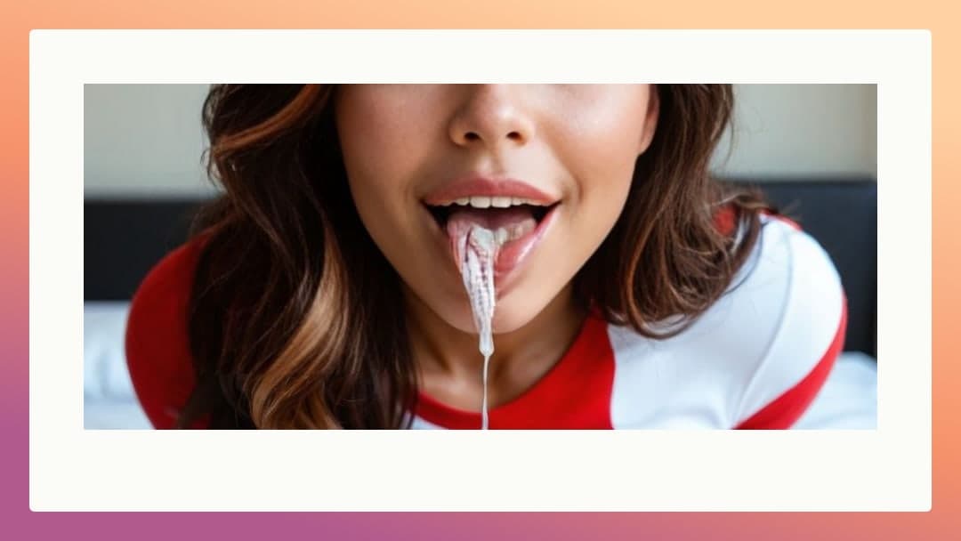 POV cum on tongue close-up