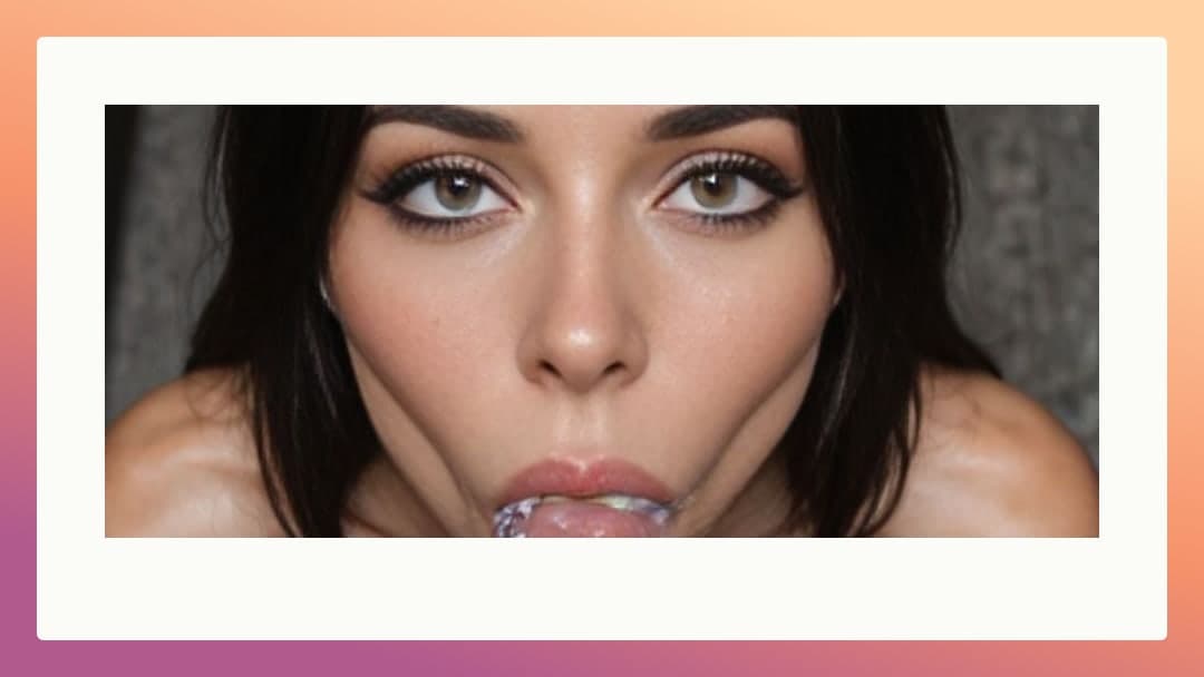 POV blowjob with cum on lips