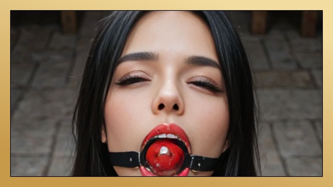 Ring gag POV open mouth