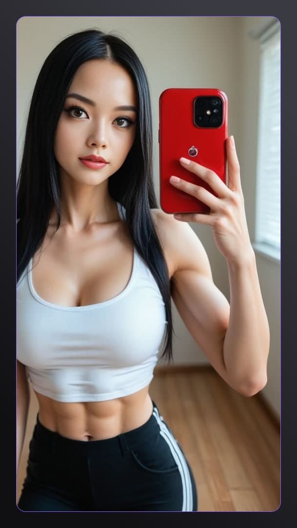 Early 20s Asian mirror selfie