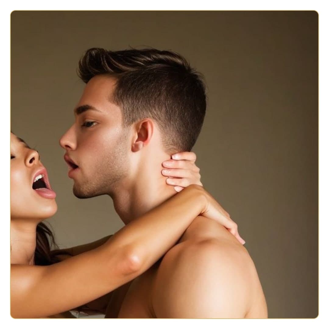 Latina arms around man close-up