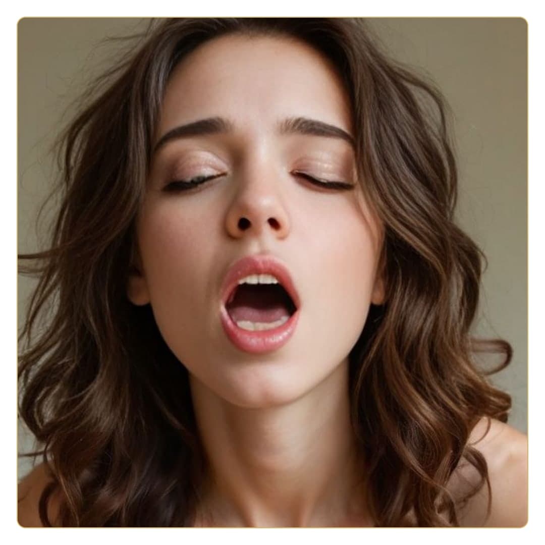 Ahegao face close-up portrait