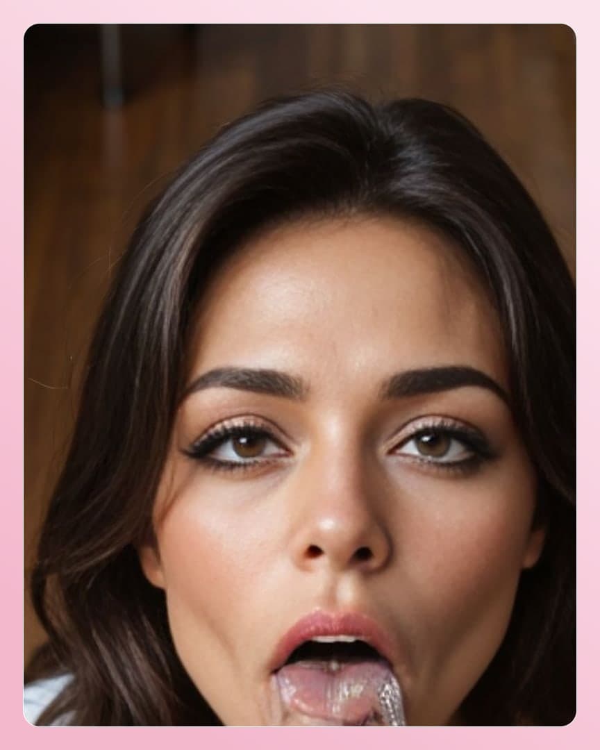 POV facial cum on tongue