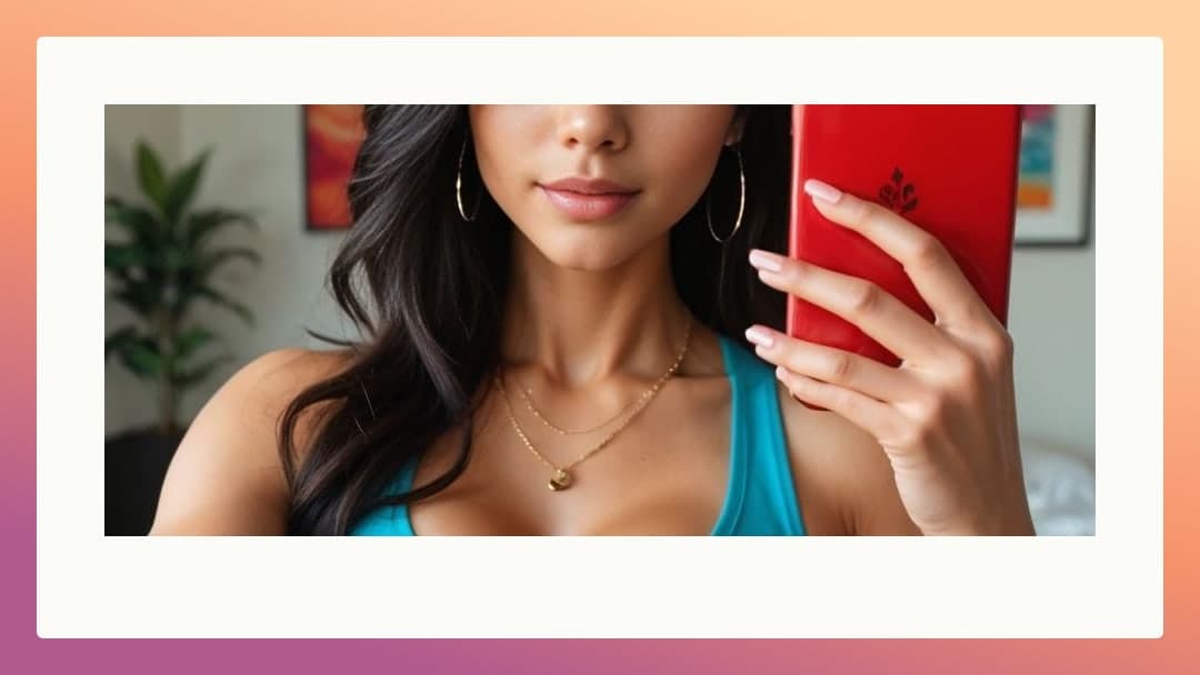 Raven hair selfie in turquoise top