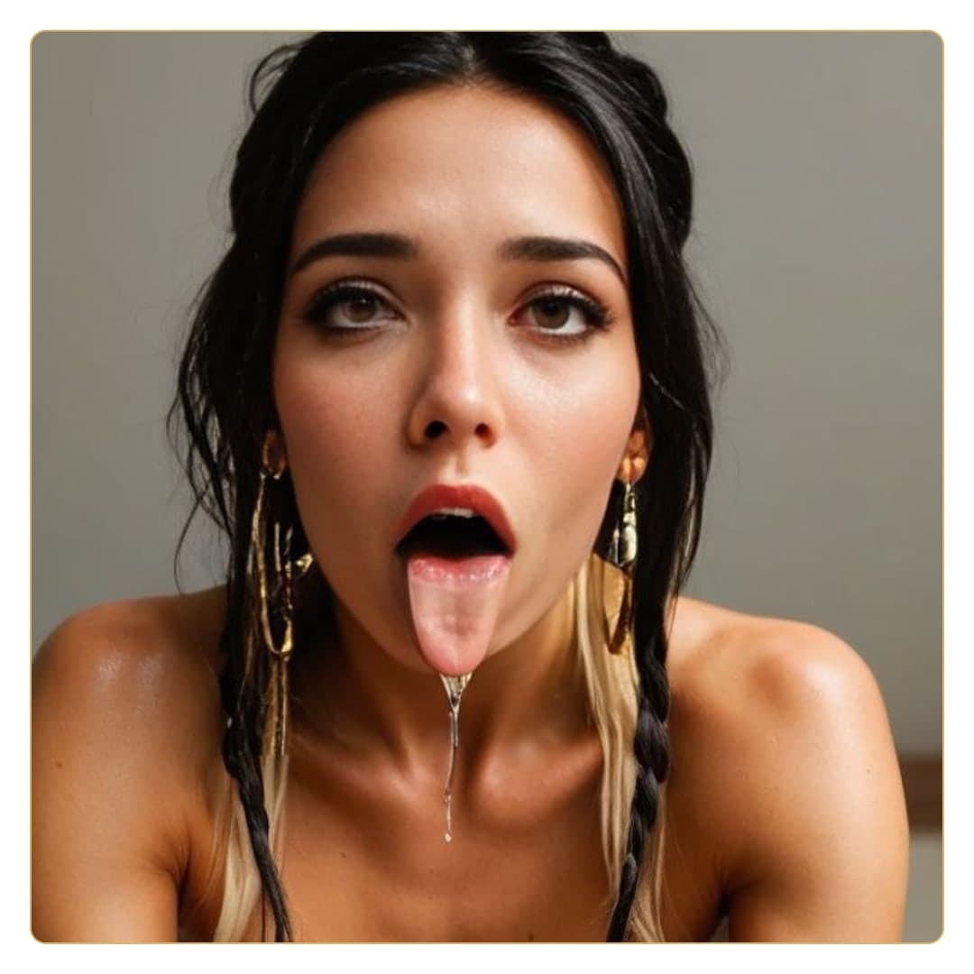 POV cum on tongue close-up