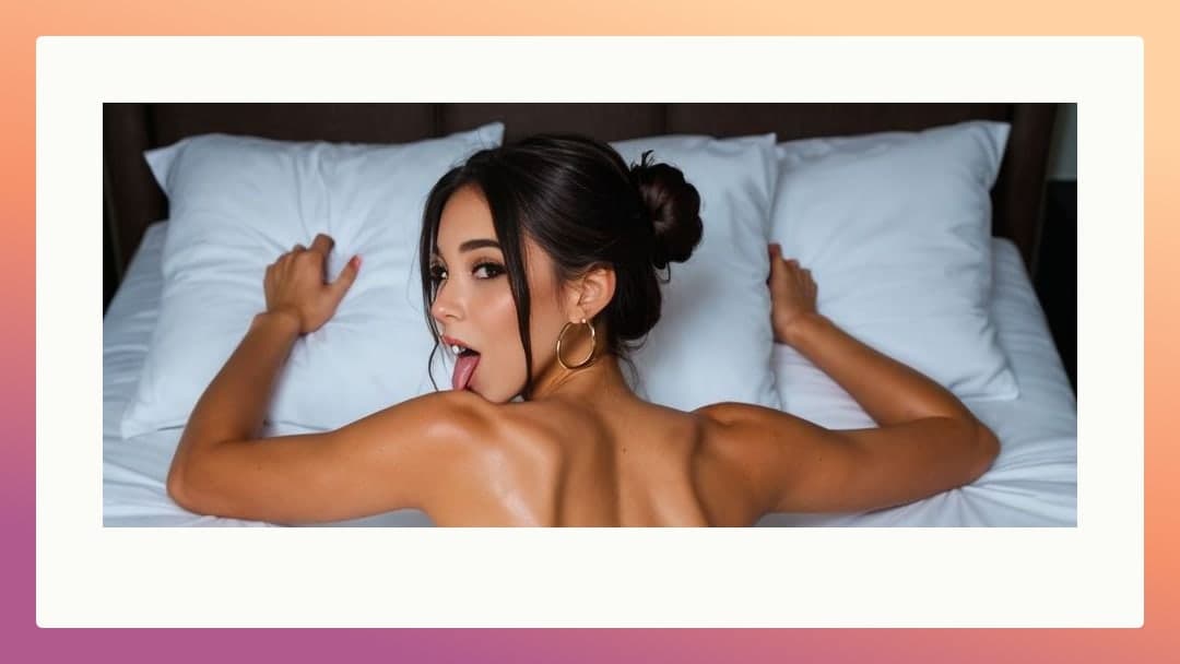 Athletic back arched on sheets