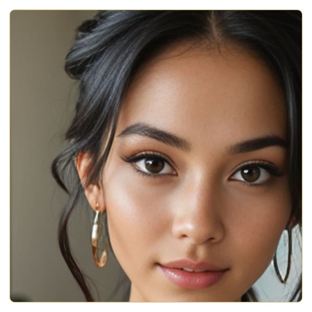 Young adult close-up beauty shot
