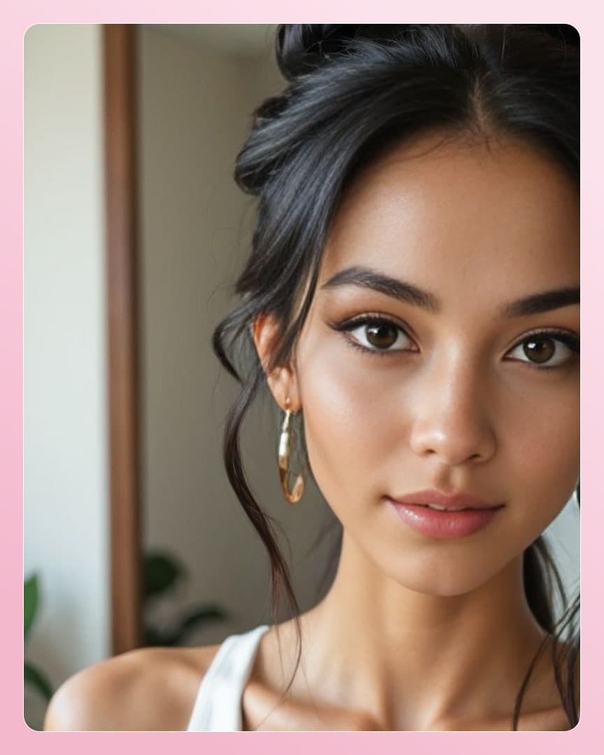 White tank top close-up portrait