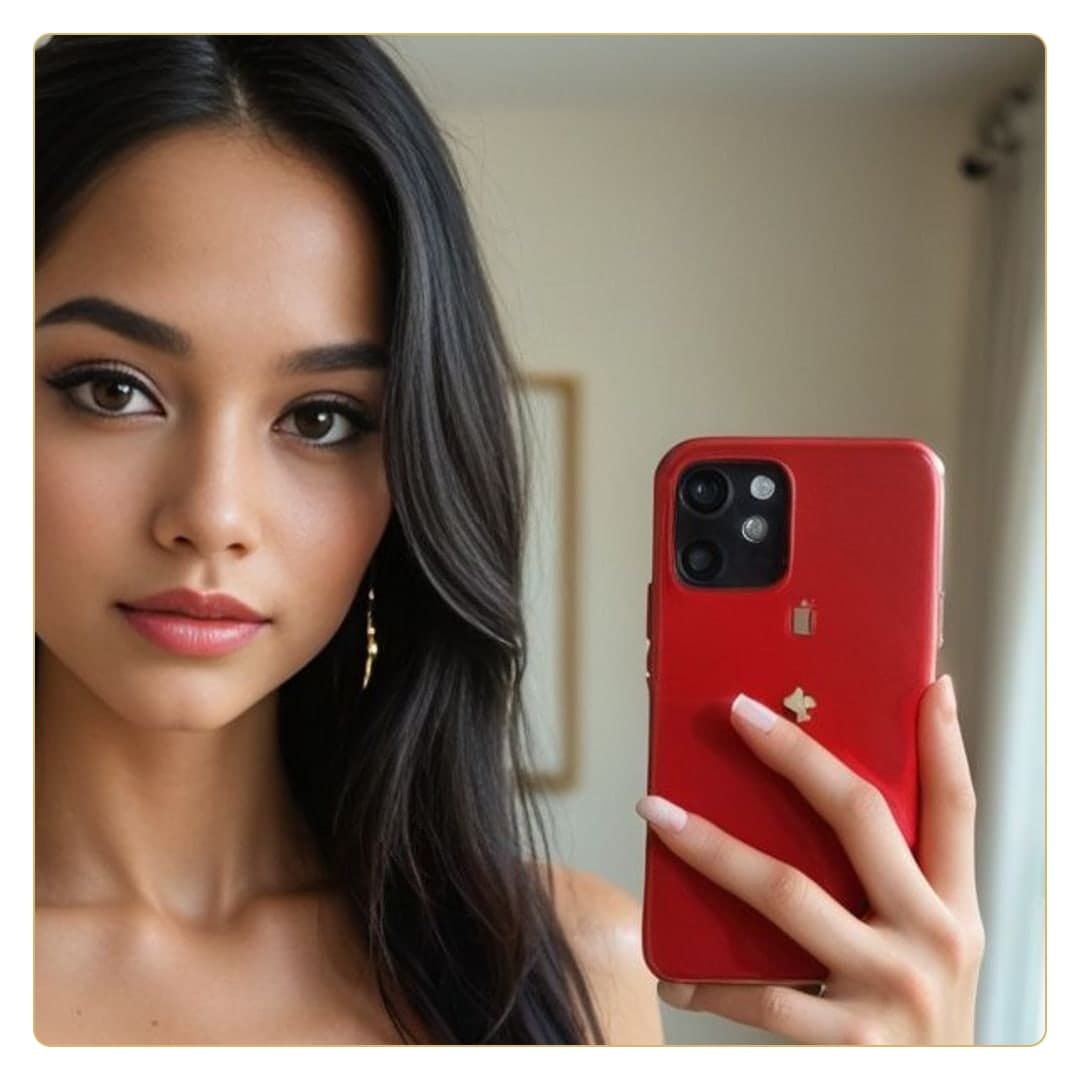 Topless selfie bare shoulders