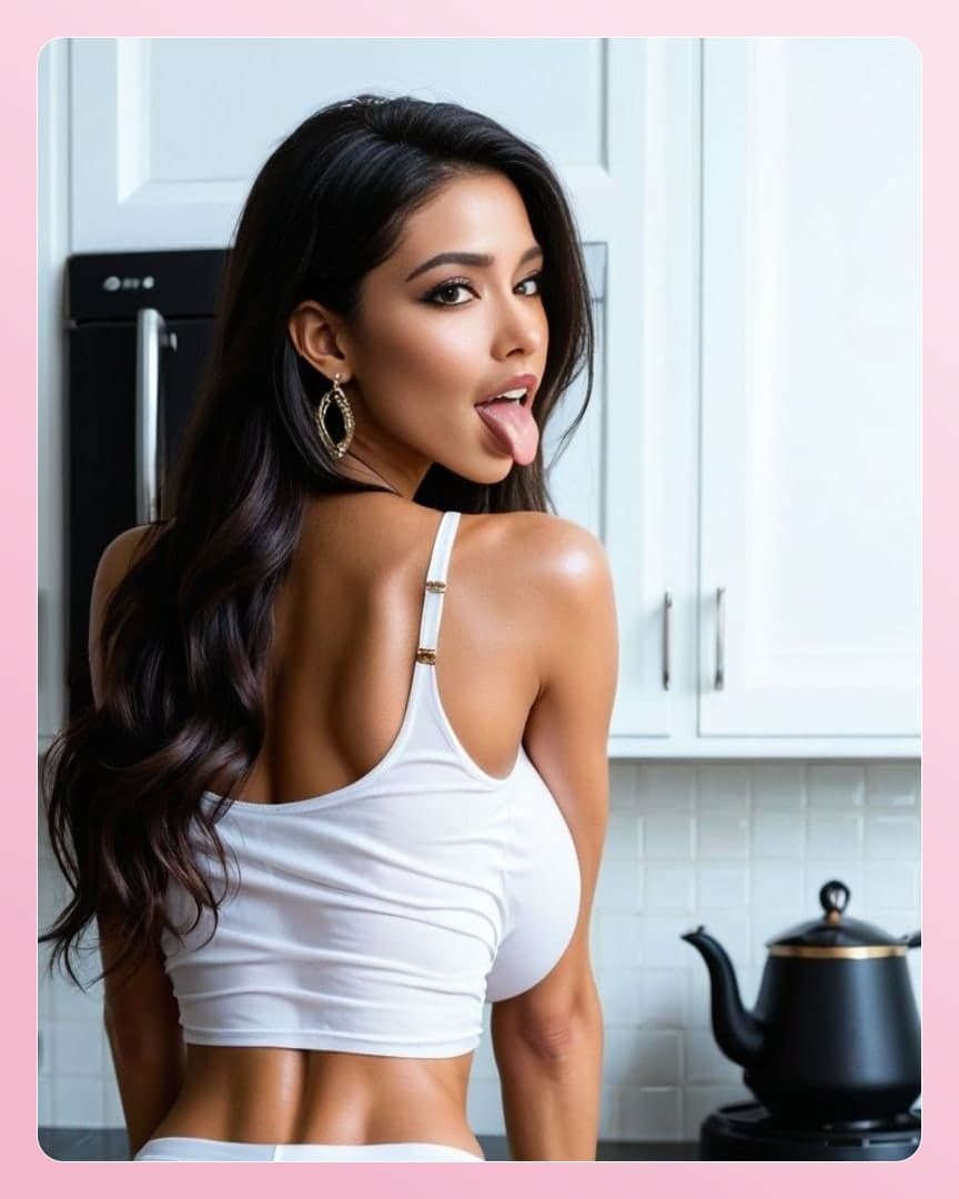 Slim body crop top kitchen