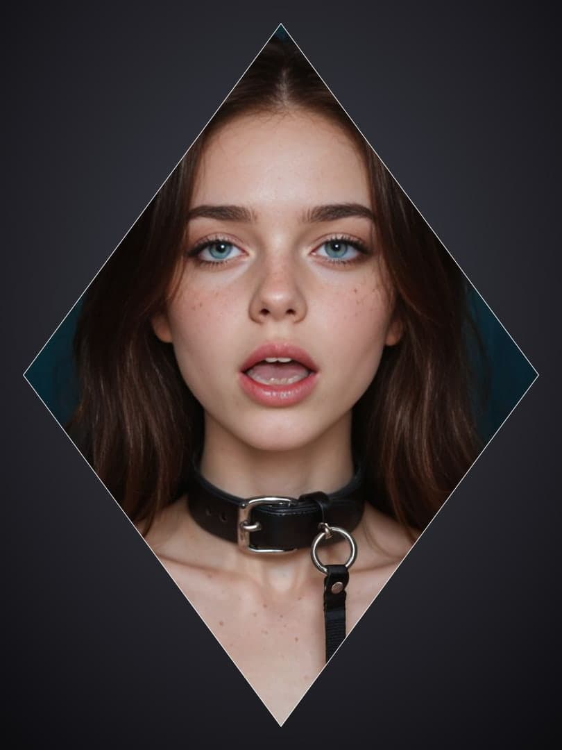 Diamond frame nude portrait