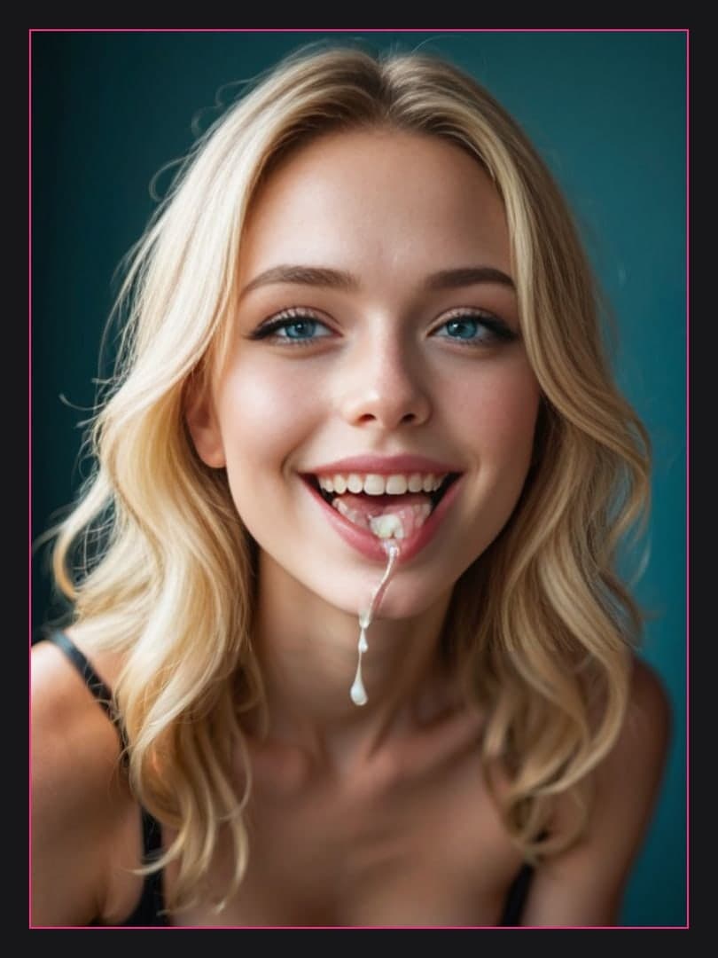 Cum on tongue close up