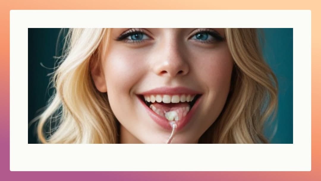 Facial cumshot close up smile
