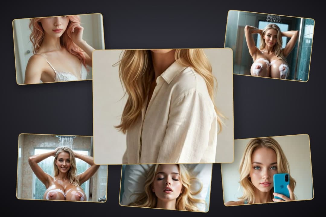 Long wavy blonde close-up in bed