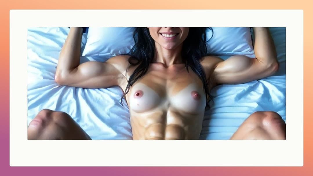 College age nude on bed