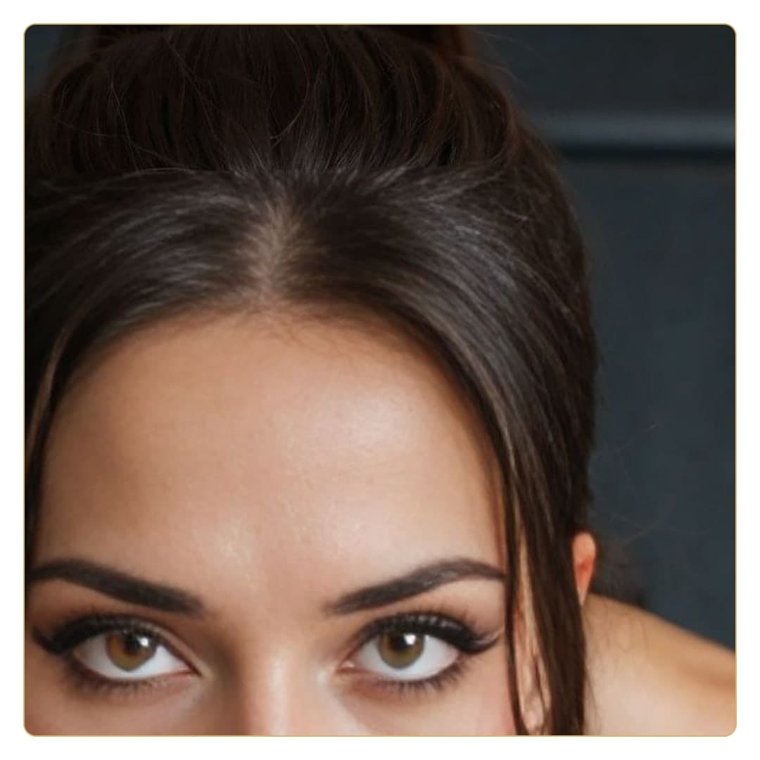 Early 20s brunette beauty closeup