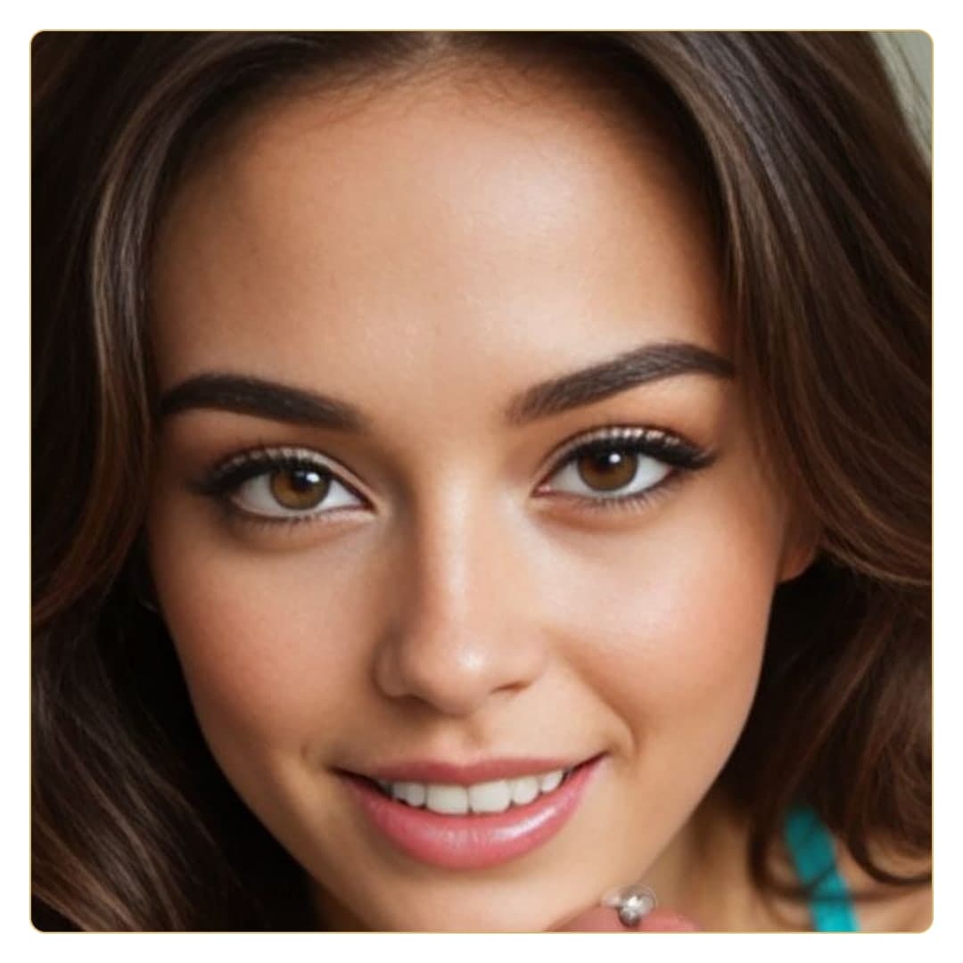 Latina close-up portrait smile