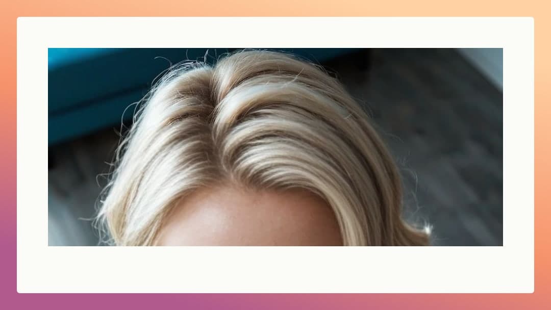 Blonde hair close-up on bed