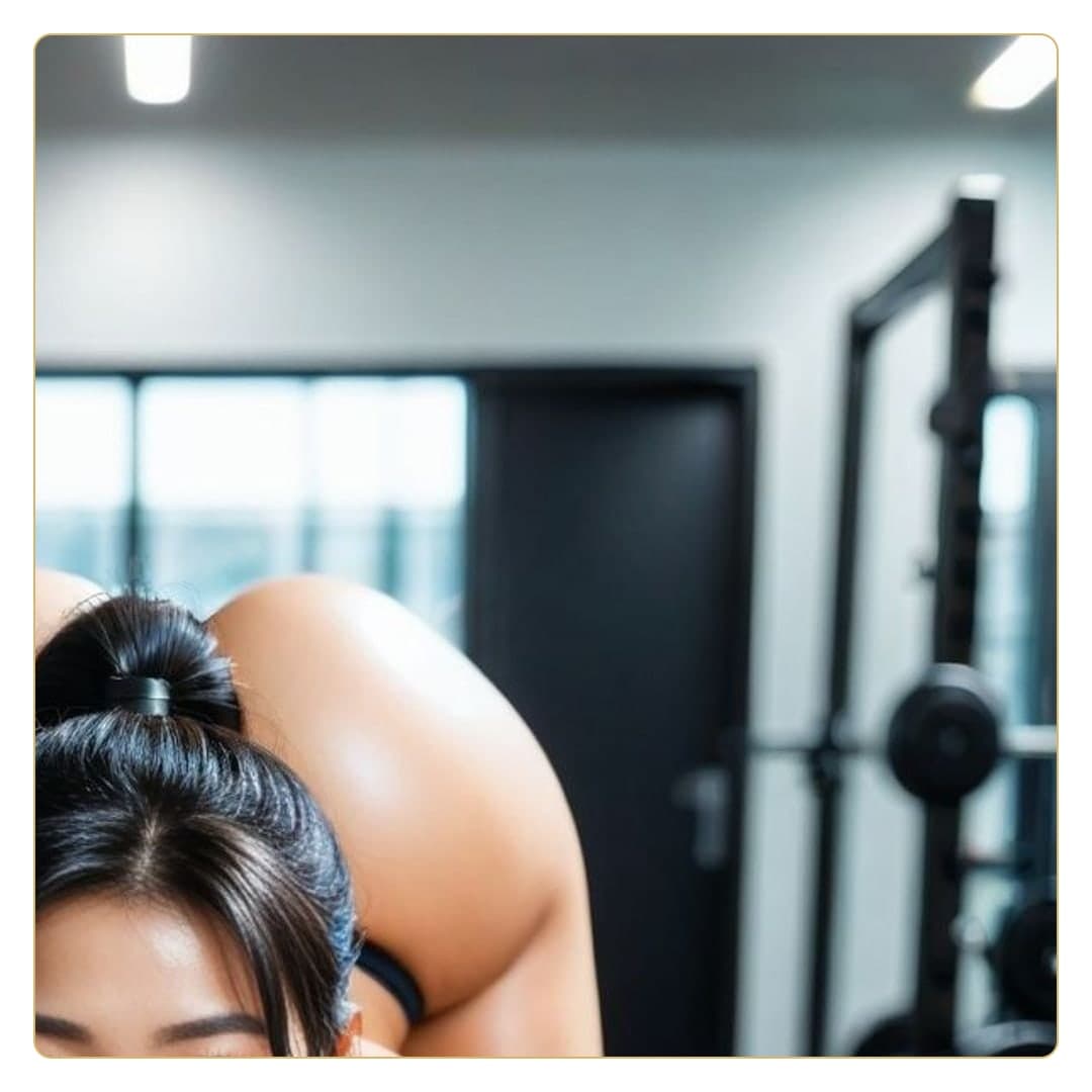 Big round ass gym close-up