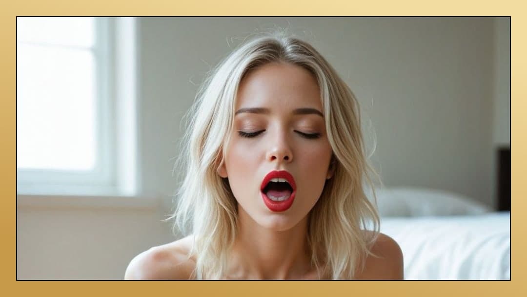 Early 20s blonde topless POV close-up