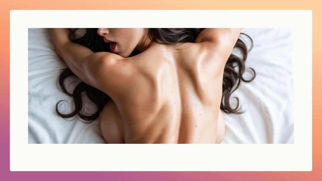 Nude back on white sheets