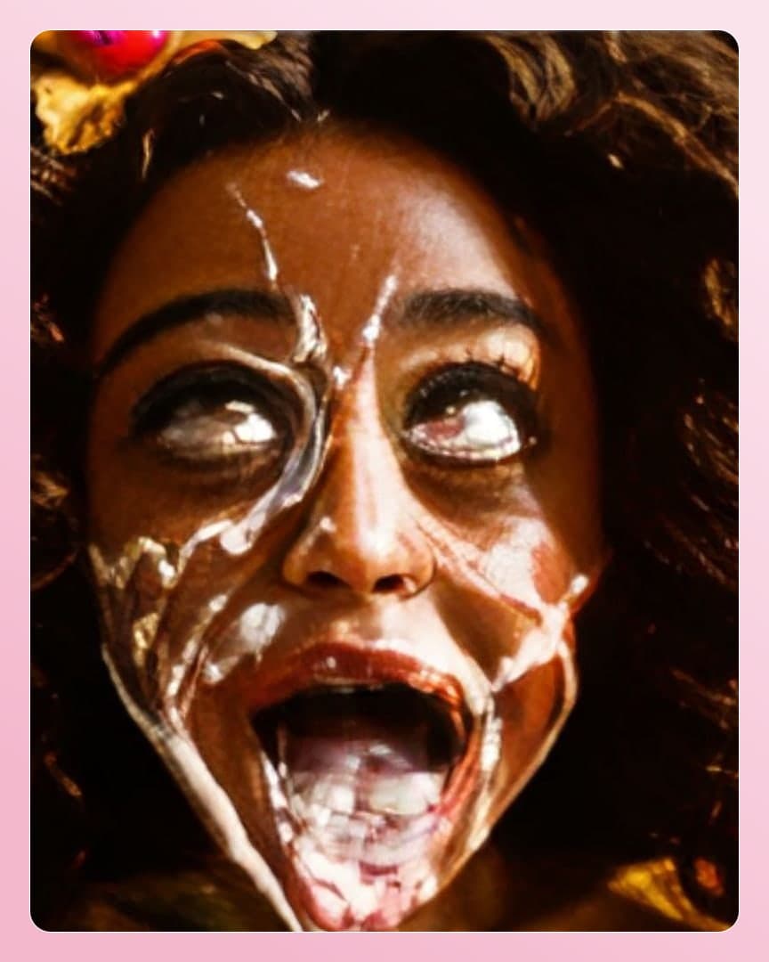 Ahegao face covered in cum