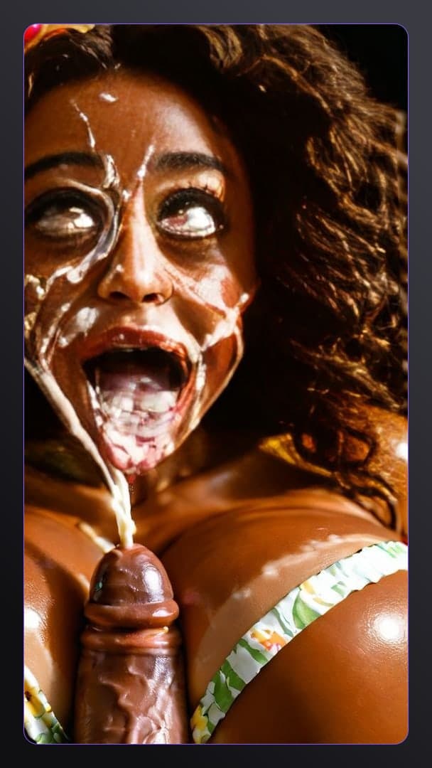Facial cumshot on open mouth