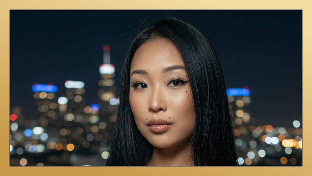 Young adult Asian city portrait