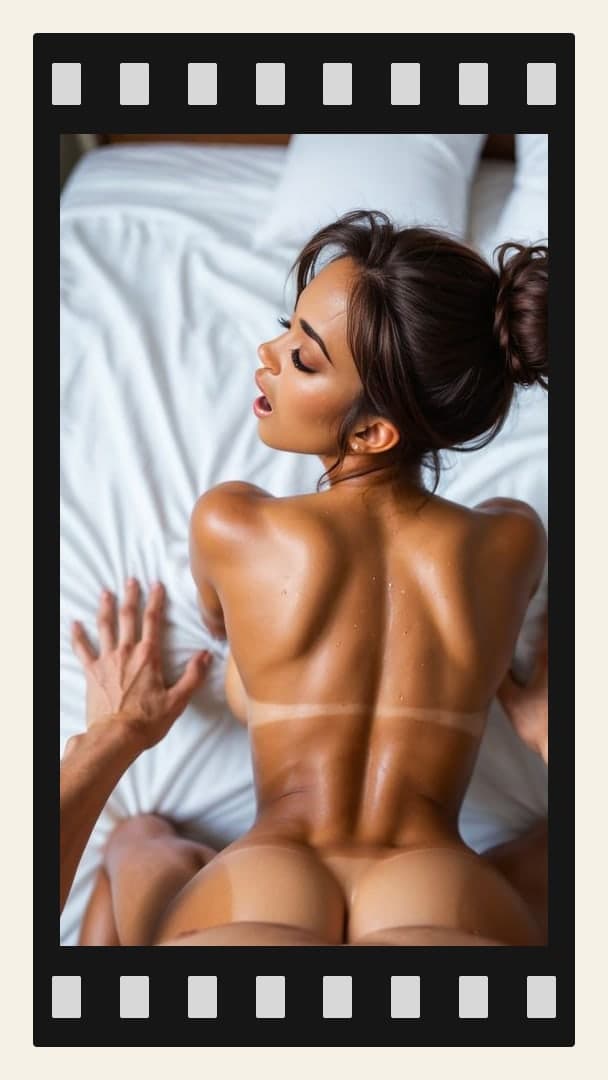 Nude oiled ass on all fours