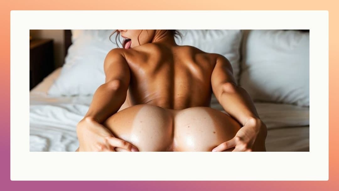 Athletic Latina spreads ass on bed