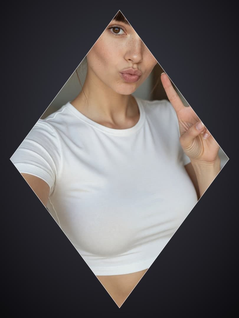 Crop top underboob flip off selfie
