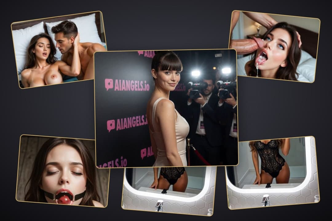 Beige dress event backdrop pose