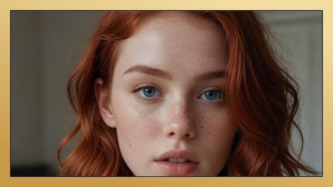Slim redhead portrait soft light