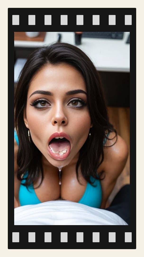 Office floor facial on knees